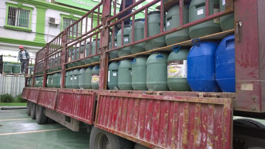 節(jié)后復(fù)工大單 | 今天，又有30噸萬磊無阻力真石漆即將為你的新家添磚加瓦