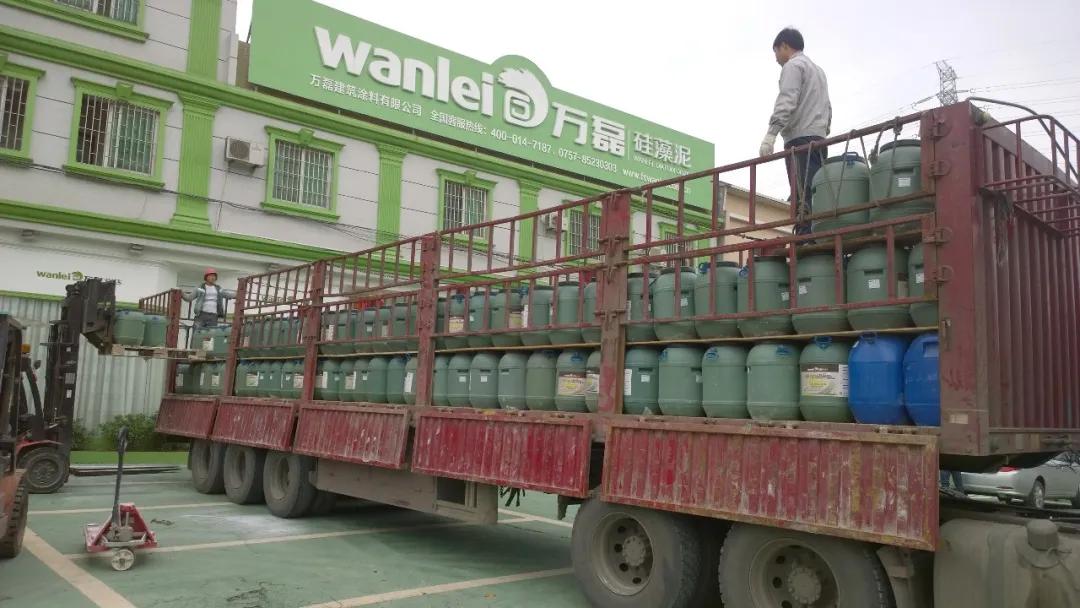 節(jié)后復(fù)工大單 | 今天，又有30噸萬磊無阻力真石漆即將為你的新家添磚加瓦