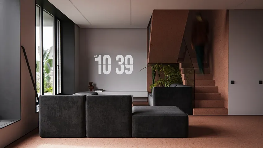 萬磊設計丨前衛(wèi)時尚粉色的微水泥，你敢嘗試嗎